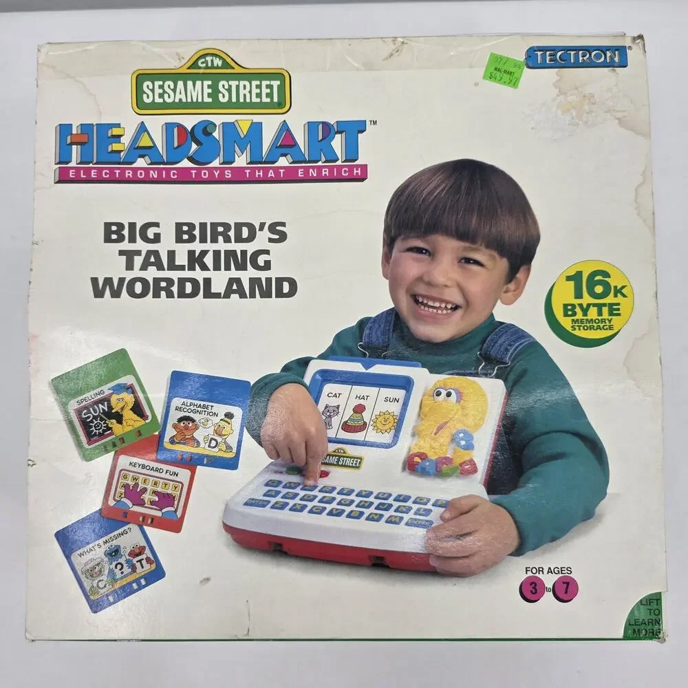 Sesame Street Big Bird's Talking Wordland Electronic Game w/ Box Vintage 1992
